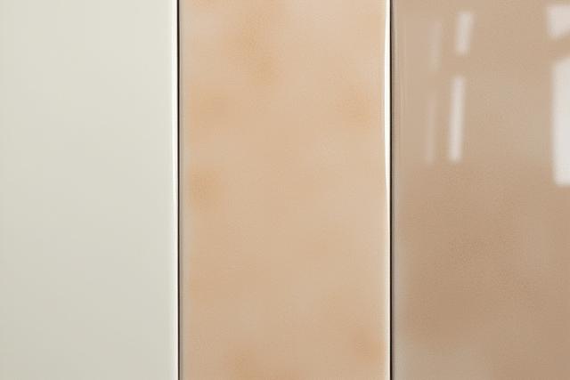 Vergleich von matt, seidenmatt und glänzend glasierten Keramikfliesen